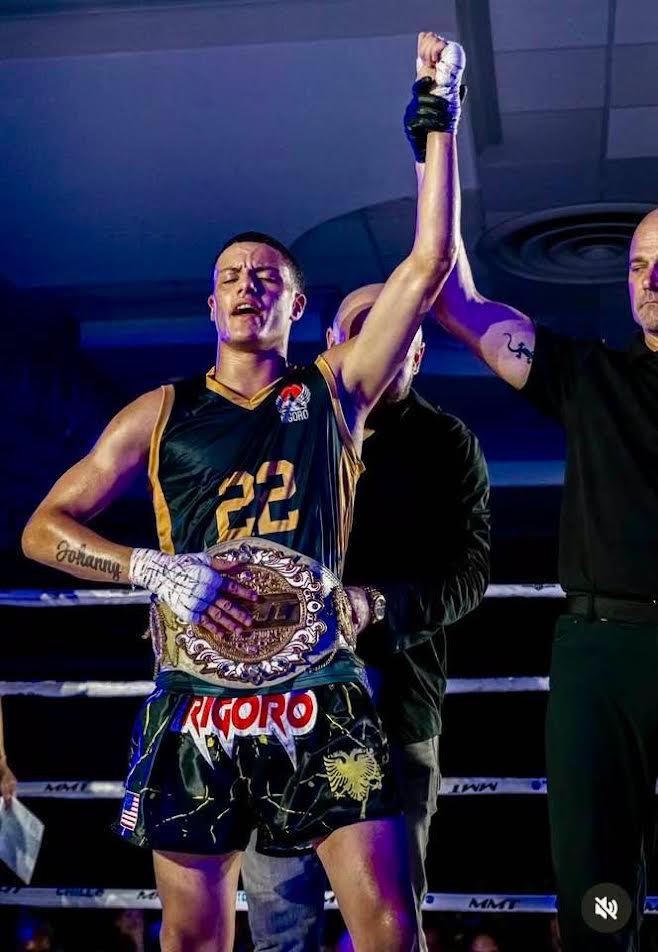 Yoniel Santana celebrating a championship victory